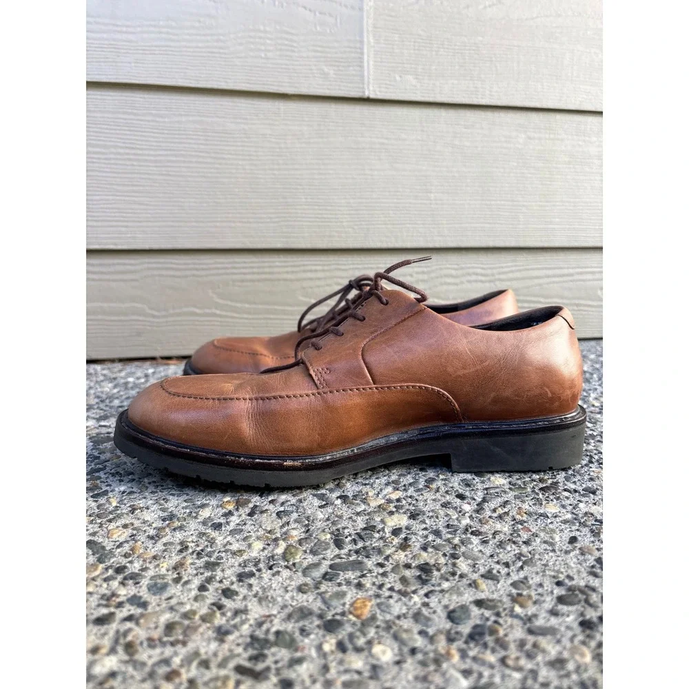 Mephisto Goodyear Welt Mens Light Brown Leather Apron Toe Oxford Shoes US 7‎